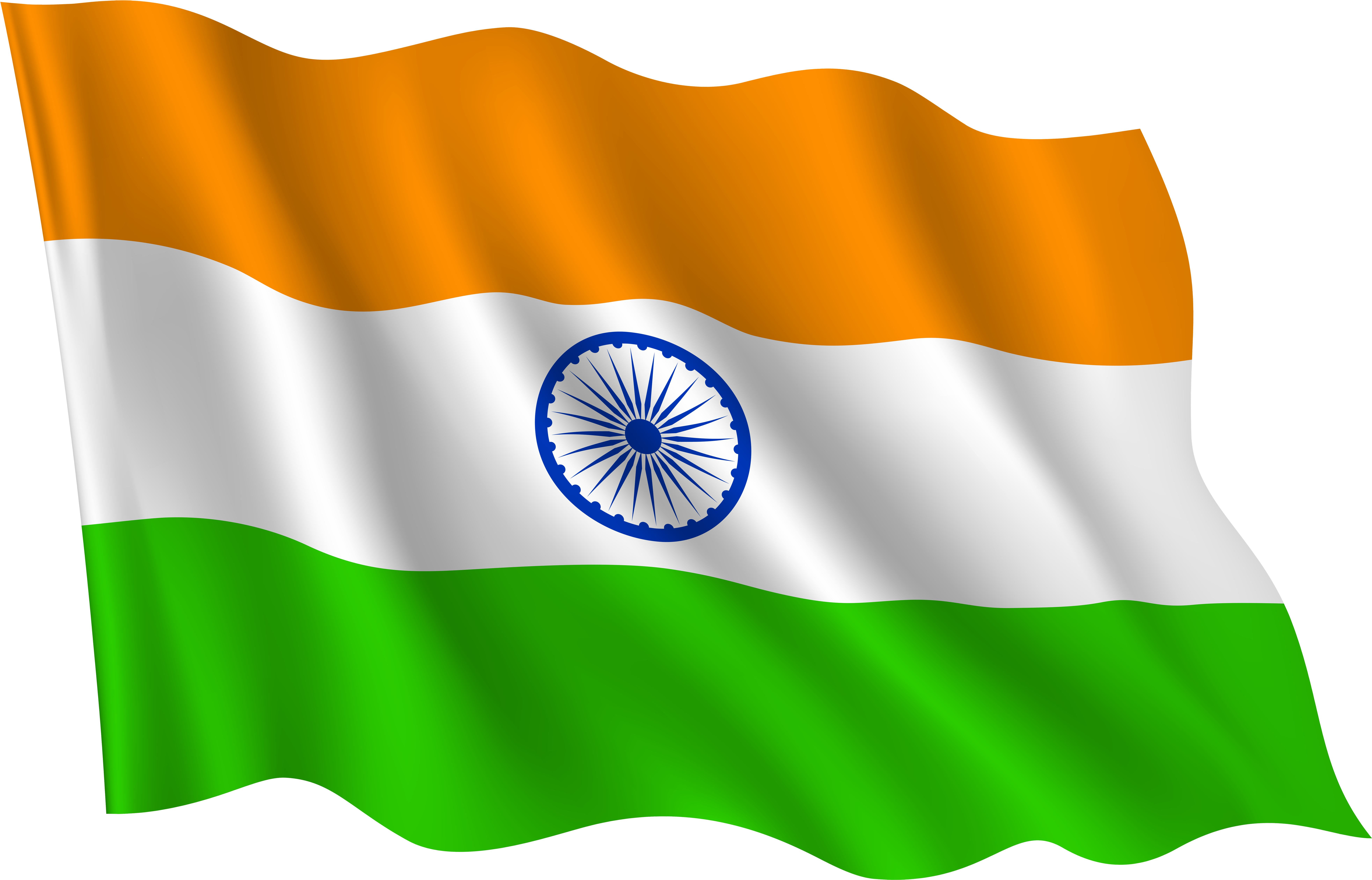 Indian Flag Png Clipart (8000x5107), Png Download