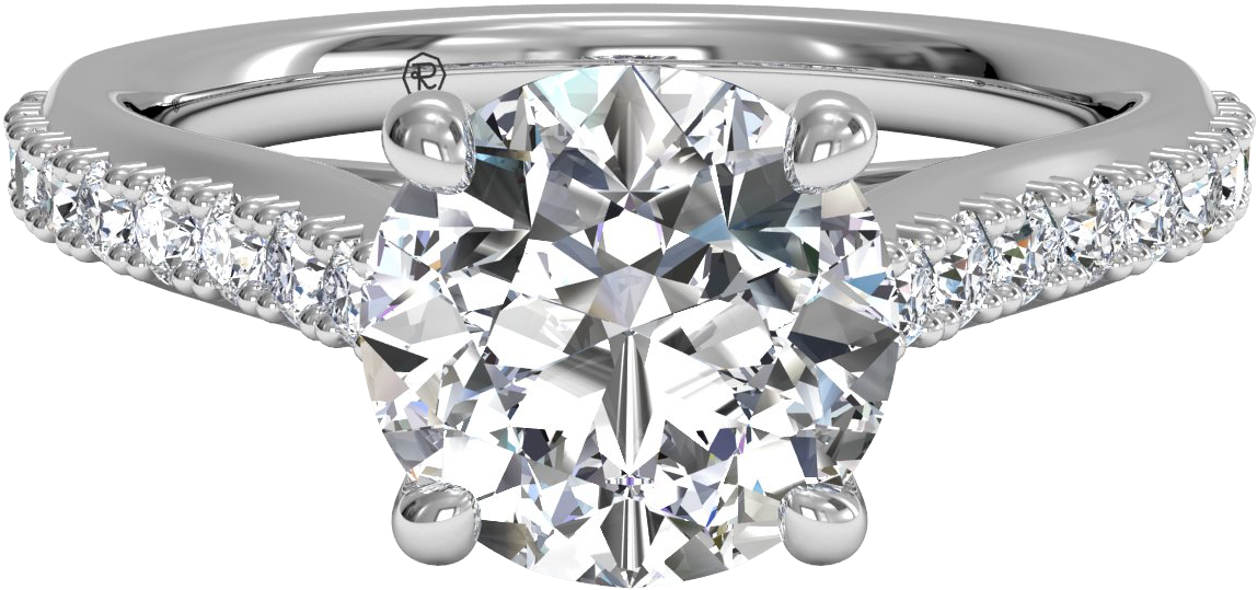 French Set Engagement Ring Surprise Diamonds - Most Popular Engagement Rings 2015 Clipart (1280x860), Png Download