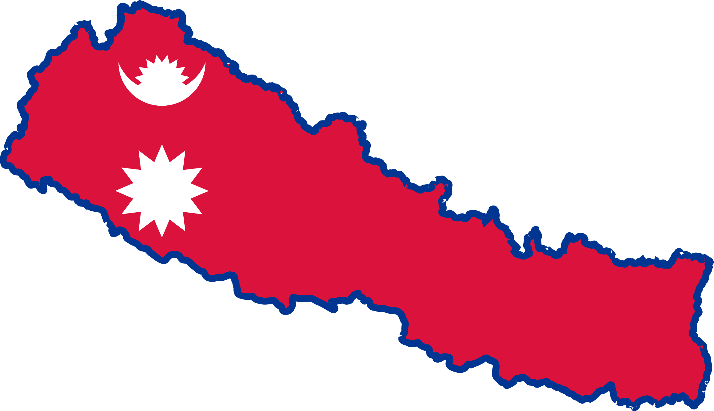 This Free Icons Png Design Of Nepal Map Flag Clipart (2317x1334), Png Download