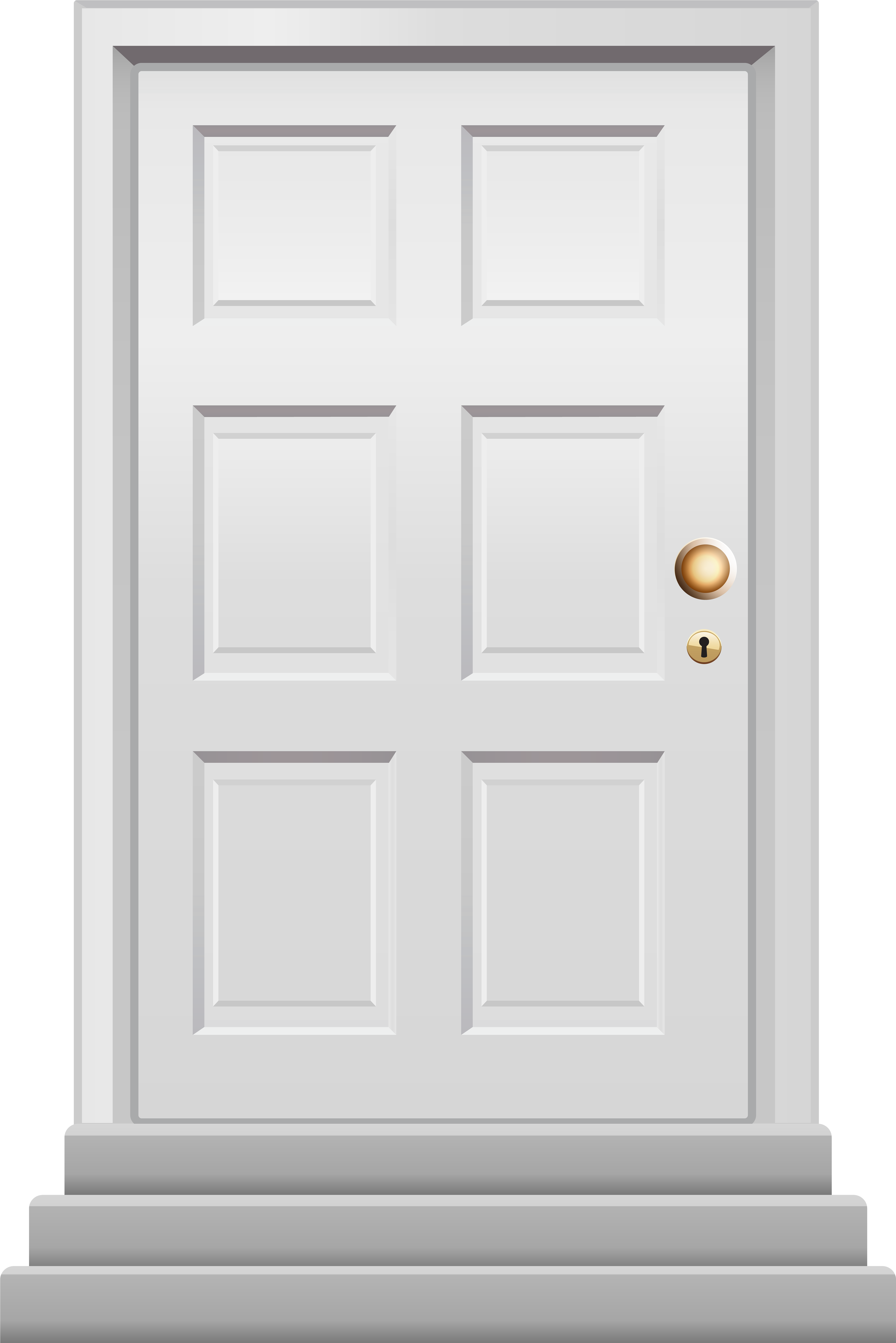 Front Door White Png Clip Art - House Door Clipart Transparent Png (5340x8000), Png Download