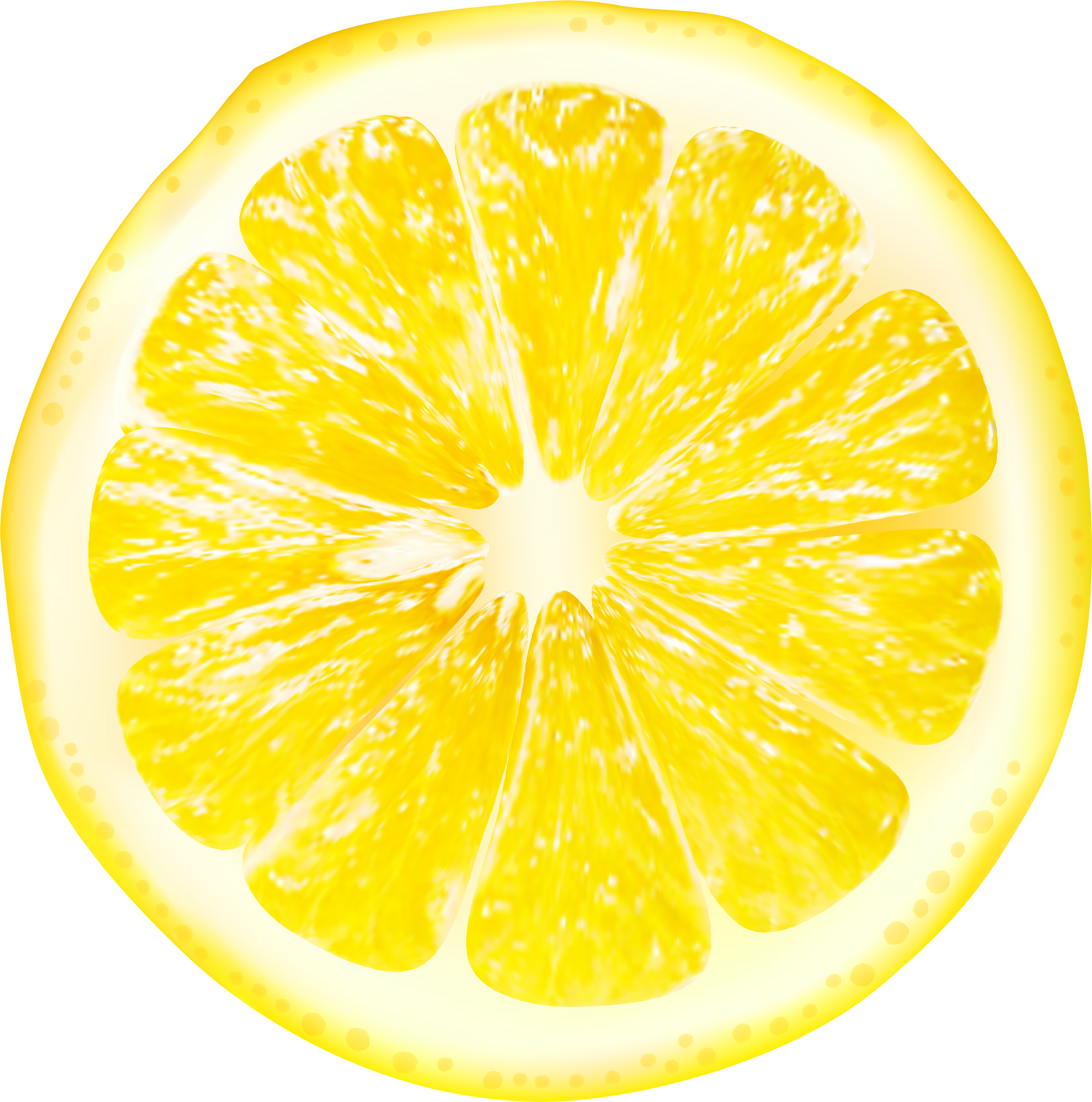 Slice Lemon No Background Clipart (4972x5000), Png Download
