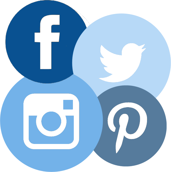 Social Media Circle Icons - Social Media Logos Red Background Clipart (584x589), Png Download