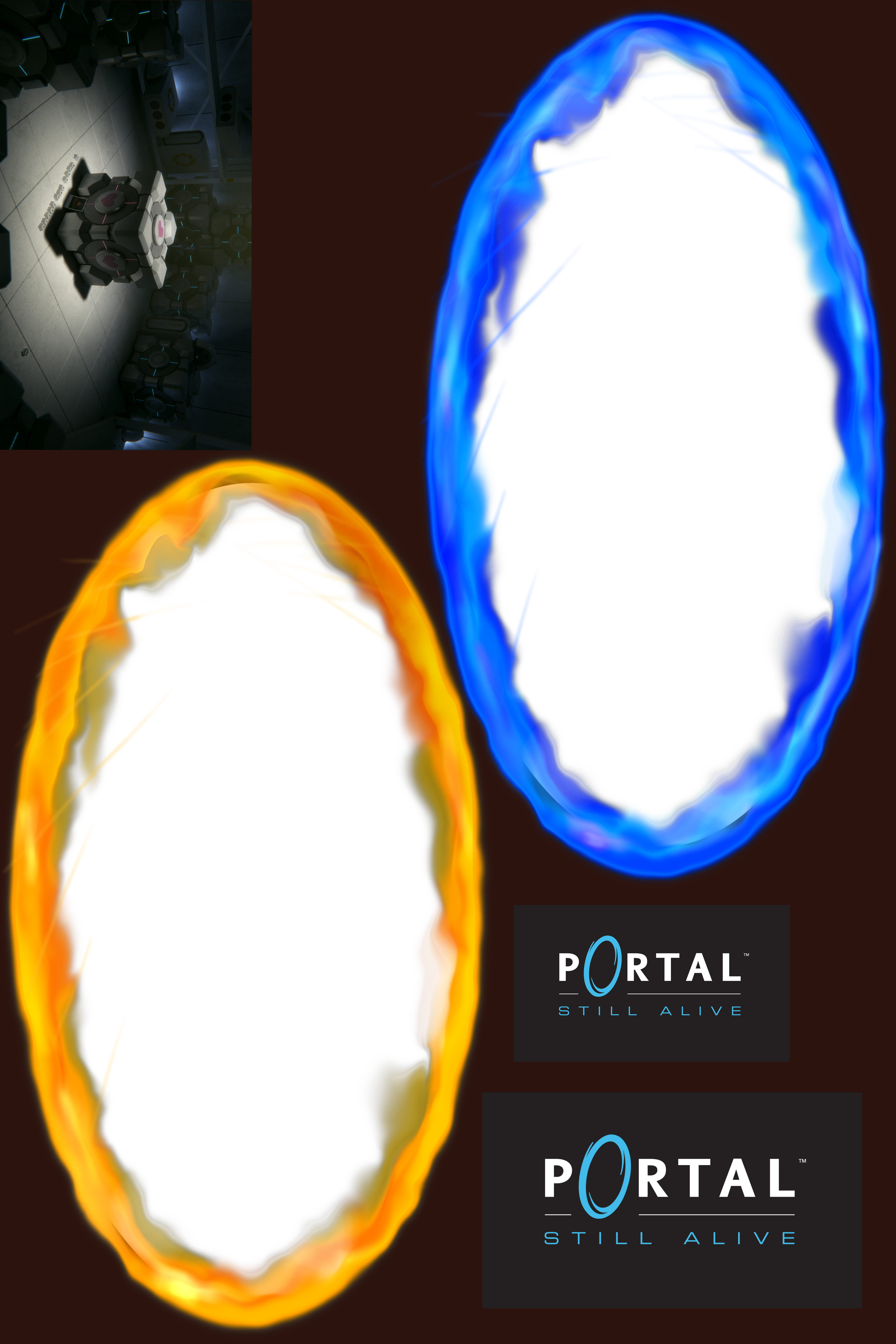 Portal 2 Portals Png Clipart (5000x7500), Png Download