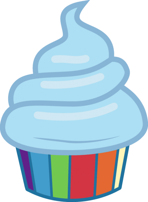 Free Png Download Rainbow Dash Cupcake Png Images Background - Rainbow Dash Cupcake Clipart (480x654), Png Download