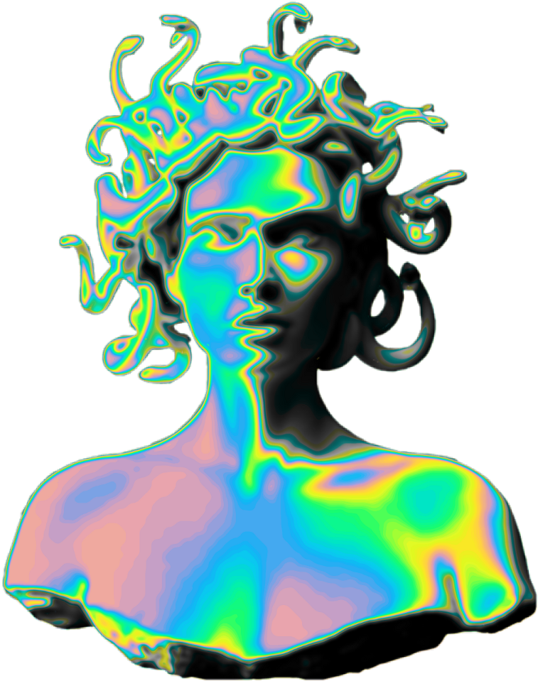 1024 X 1024 27 - Medusa Vaporwave Png Clipart (1024x1024), Png Download
