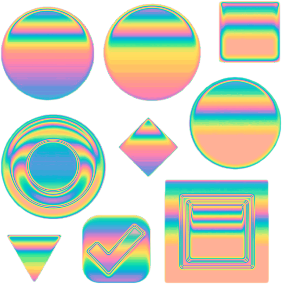 Holo Tumblr Vaporwave Aesthetic - Circle Clipart (1024x1024), Png Download