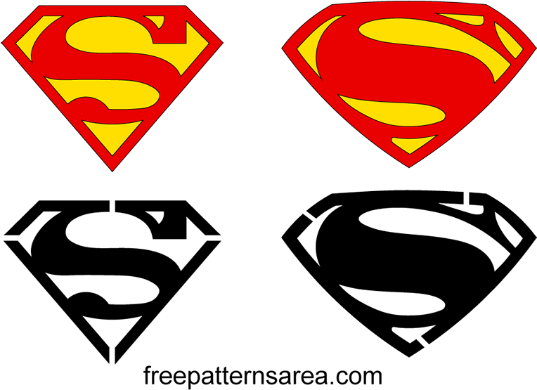 Superman Symbol Logo Vectors Stencil Design - Symbol Superman Logo Clipart (764x555), Png Download
