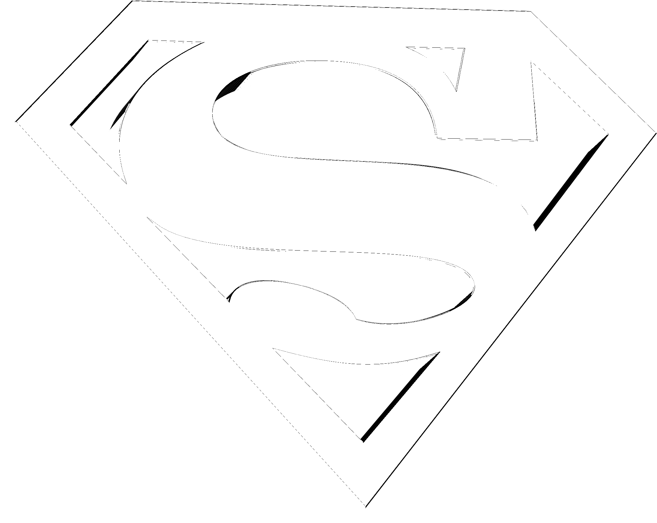 Superman Logo Black And White - Superman Clipart (2191x1743), Png Download