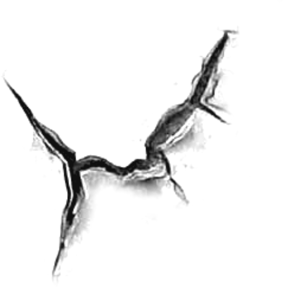 Tear Hole Cracked Cracking Cracks Ground Overlay Clipart (955x973), Png Download