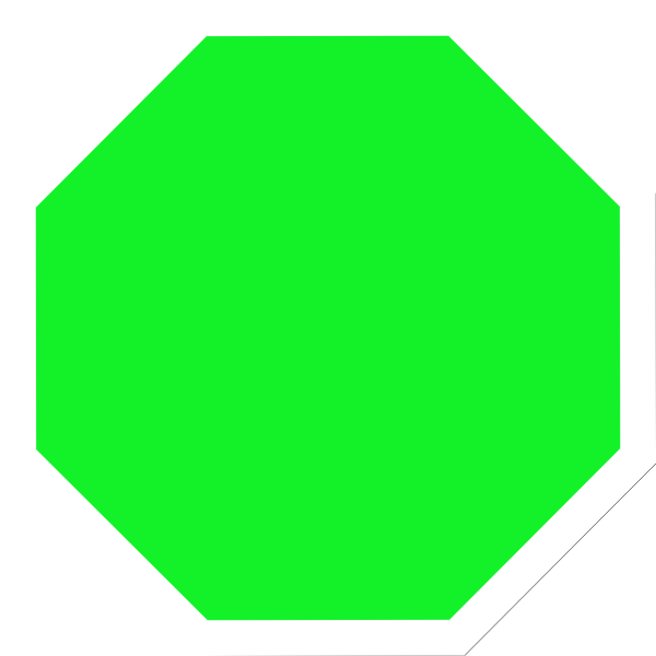 Bright Green Stop Sign Clip Art - Shape Of A Stop Sign - Png Download (600x600), Png Download