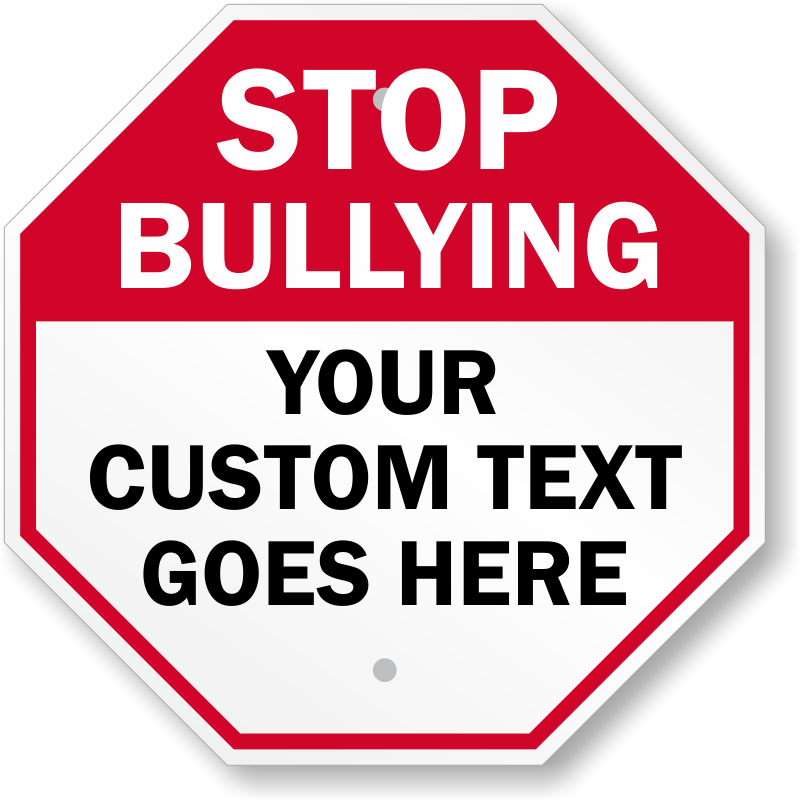 Custom Stop Bullying Sign - No Bullying Sign Png Clipart (800x800), Png Download