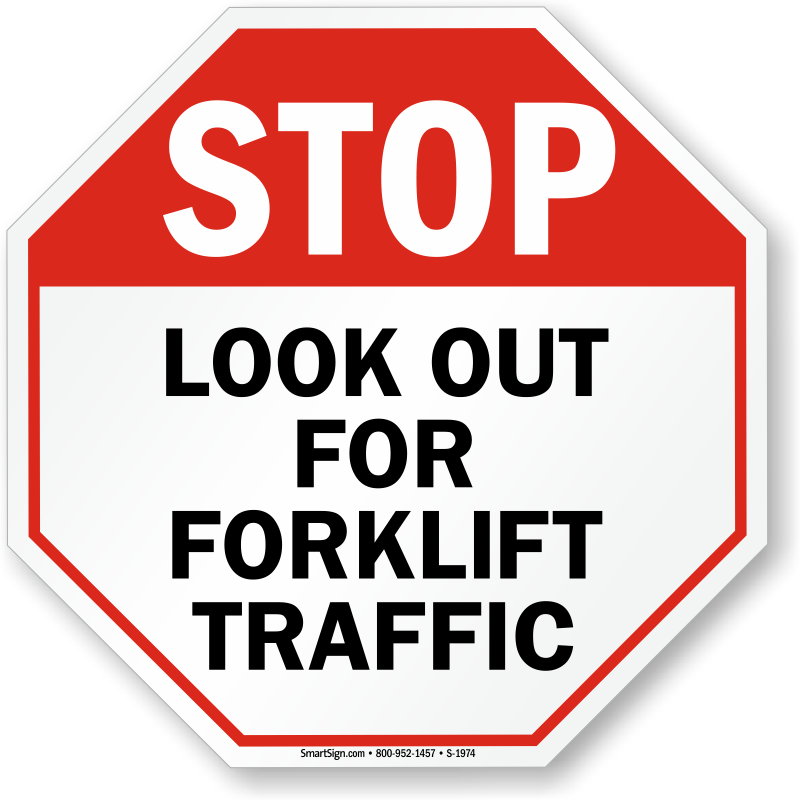 Forklift Traffic Sign - Alarm System Signs Clipart (800x800), Png Download