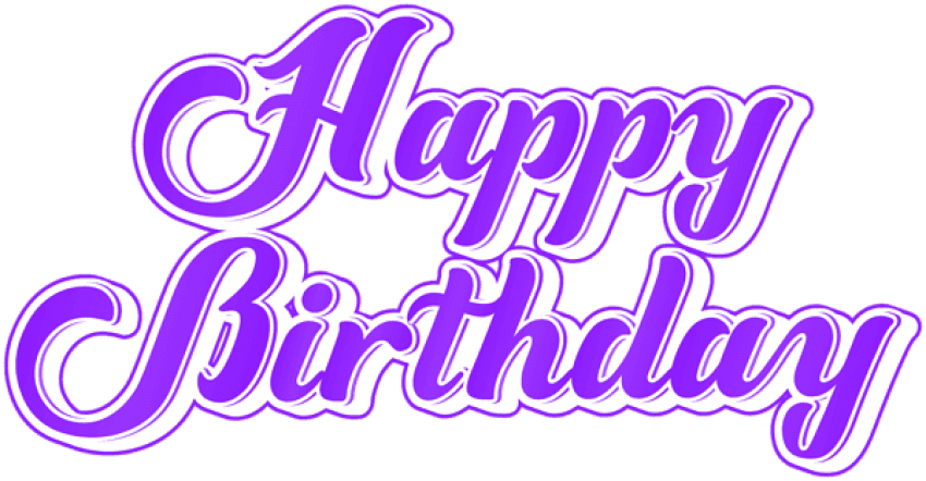 Free Png Download Purple Happy Birthday Png Images Calligraphy Clipart Large Size Png Image Pikpng