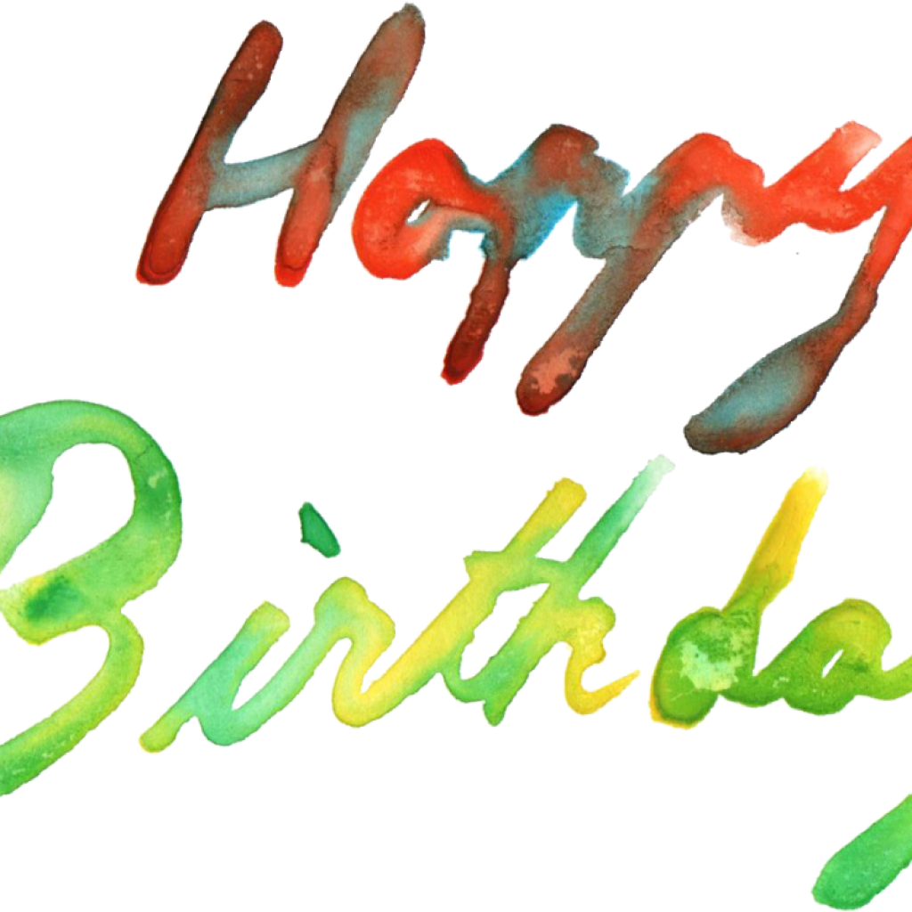 Birthday Png 5 Happy Birthday Watercolor Png Transparent - Graphics Clipart (1024x1024), Png Download
