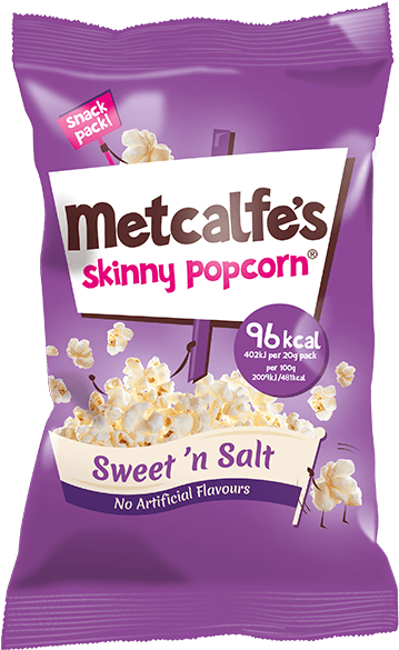 Popcorn - Metcalfe's Skinny Sweet N Salty Popcorn Clipart (526x630), Png Download
