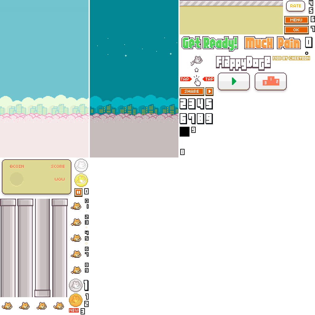 V3 - Much End - Flappy Bird Atlas Png Clipart (1024x1024), Png Download