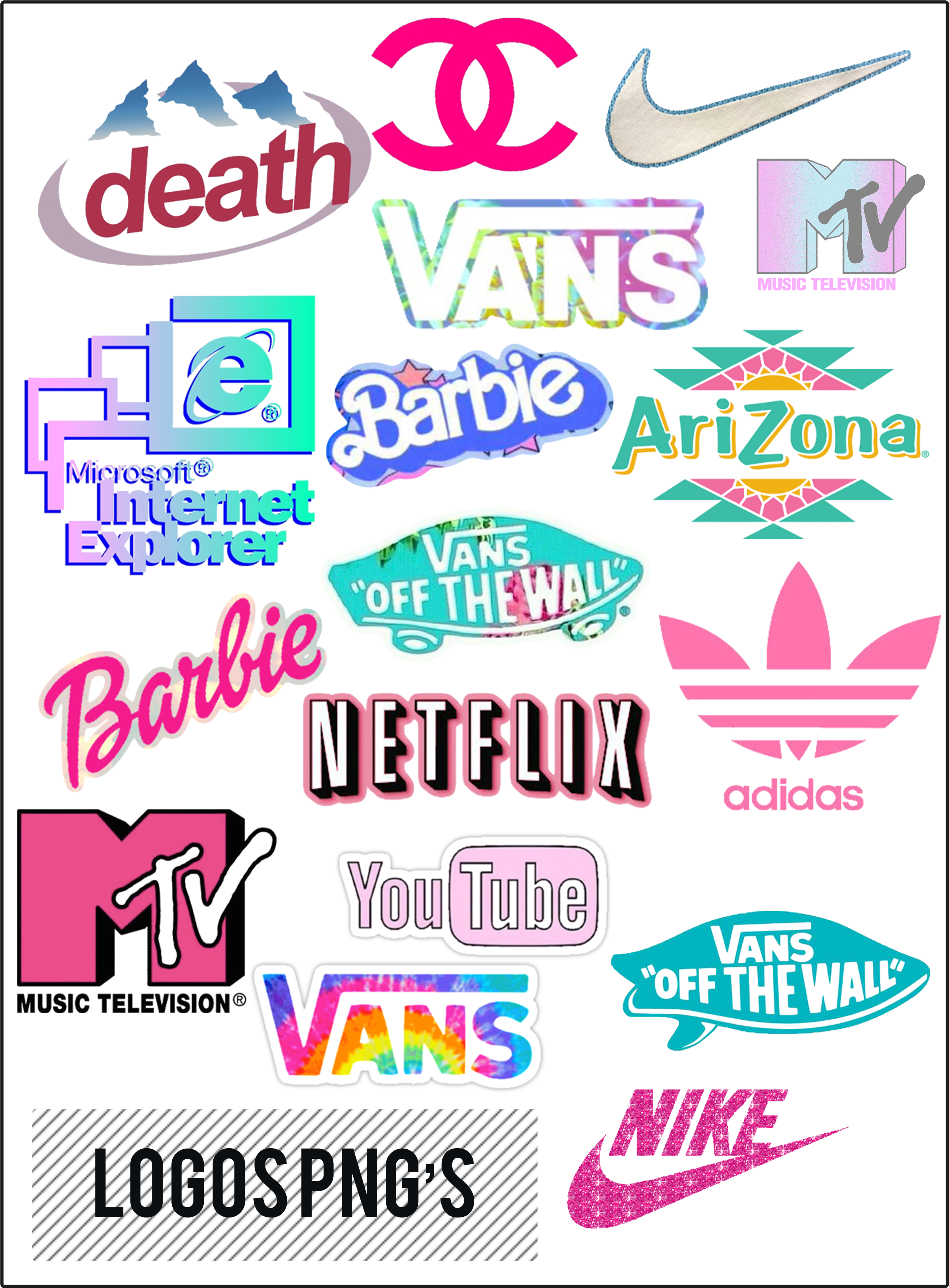 Aesthetic Clipart Random - Aesthetic Brand Logos - Png Download (2550x3452), Png Download