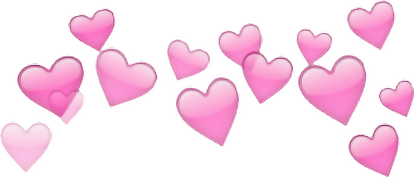 Cute Heart Emoji Transparent Clipart (1356x580), Png Download