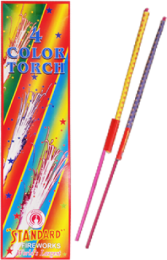 Multi Color Torches 10" - Diwali Png Cracker Stick Clipart (600x550), Png Download