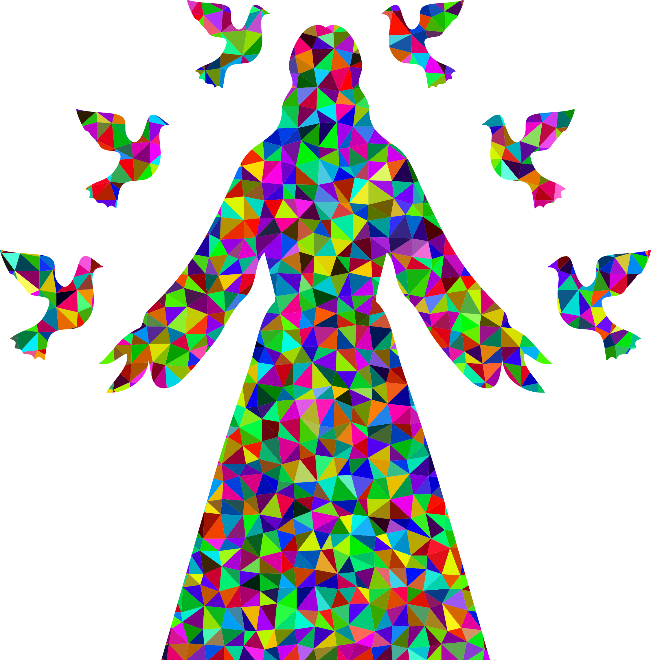 This Free Icons Png Design Of Prismatic Low Poly Jesus Clipart (2250x2280), Png Download