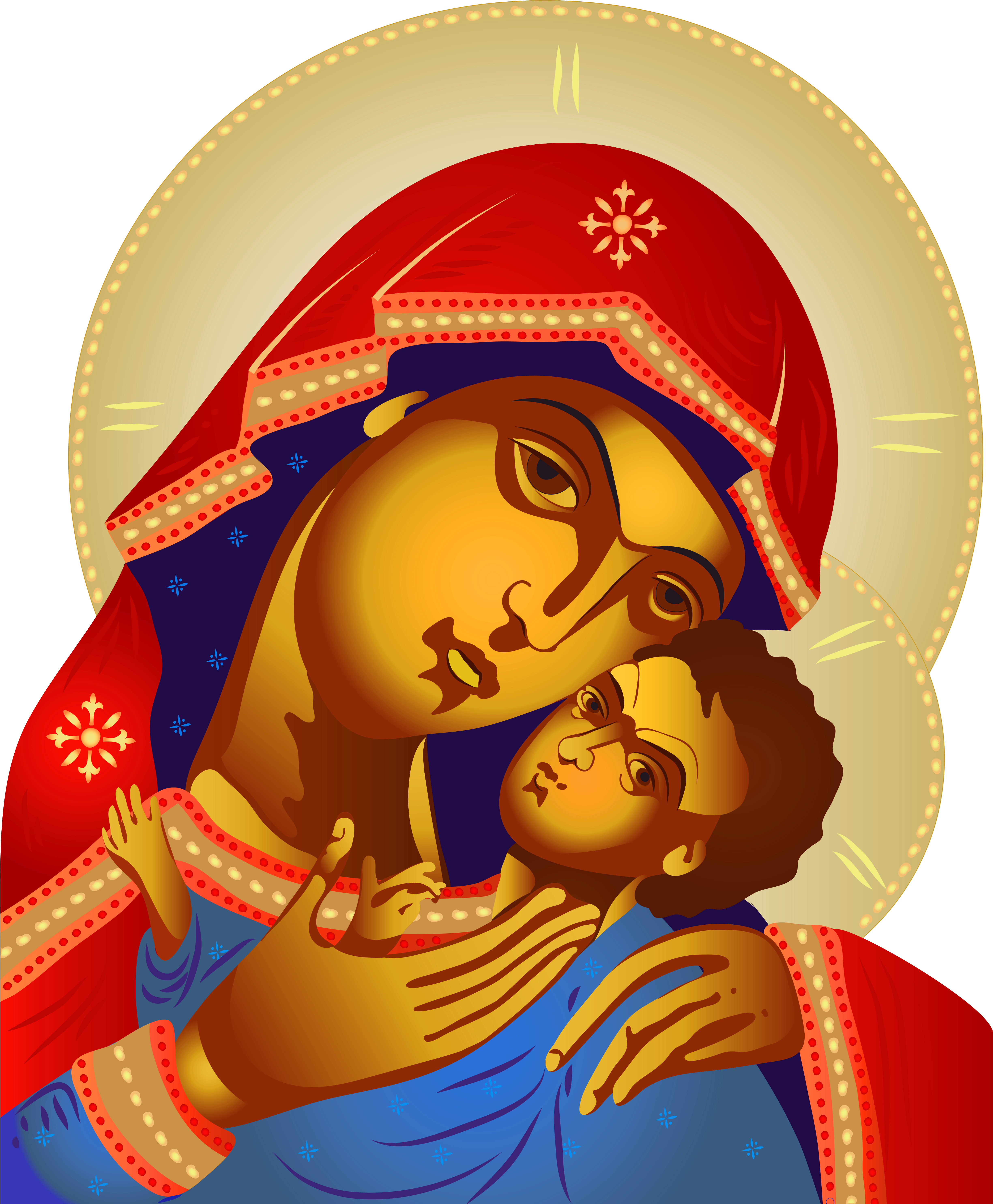 Virgin Mary And Baby Jesus Png Clip Art - Virgin Mary Emoji Transparent Png (4896x6000), Png Download