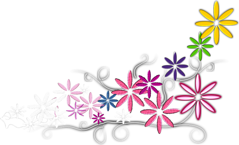 Flower And Mouse With Vines Clipart (783x477), Png Download