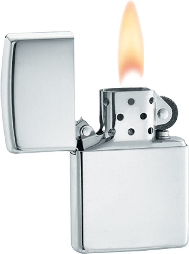 Zippo-lighter Blank Krom Clipart (719x968), Png Download