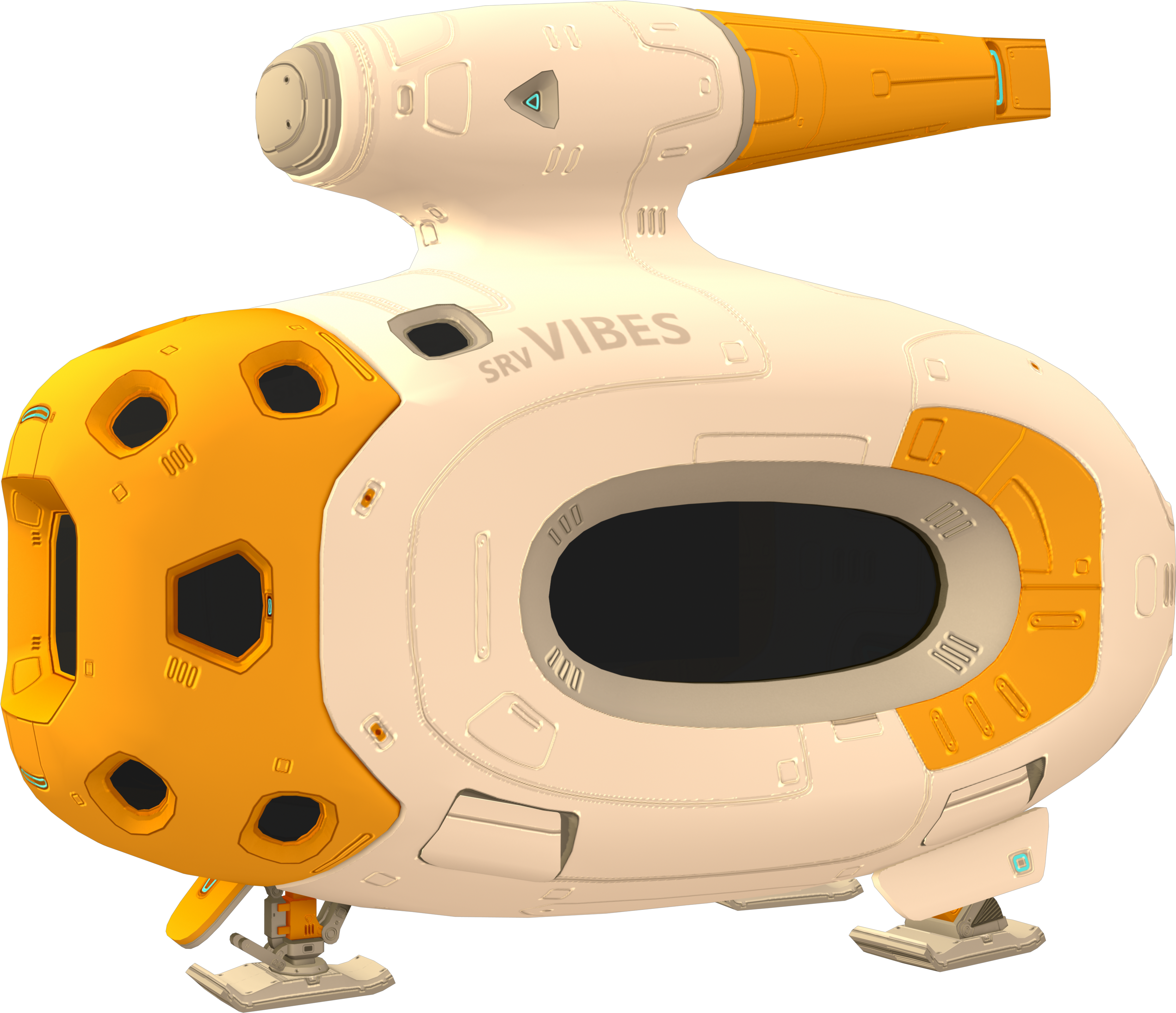 Spaceship - Cannon Clipart (4028x4028), Png Download