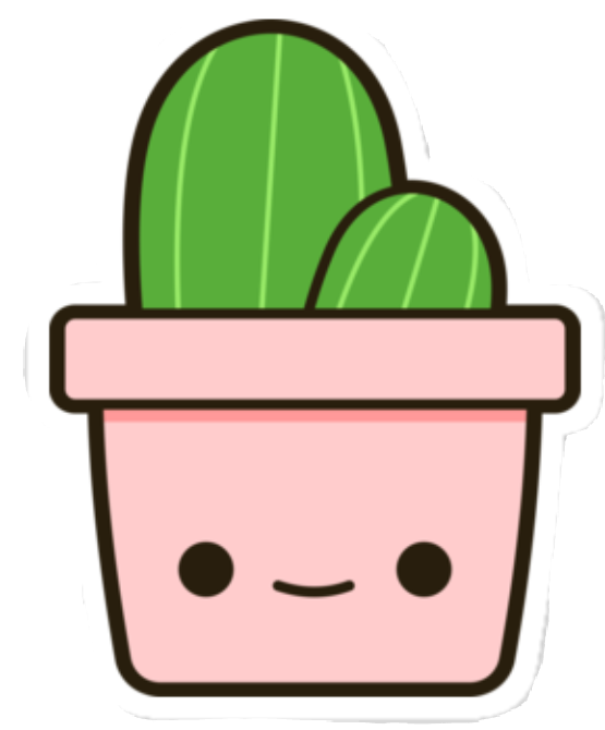 Cute Cactus Png - Cute Aesthetic Cactus Clipart (555x670), Png Download