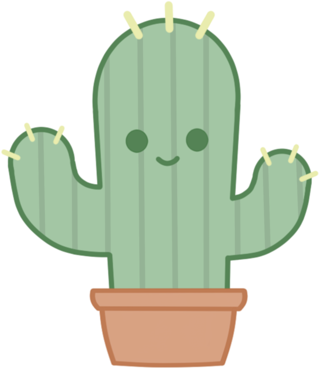 Cactaceae Plant Drawing Kavaii - Cactus Png Drawing Clipart (646x745), Png Download