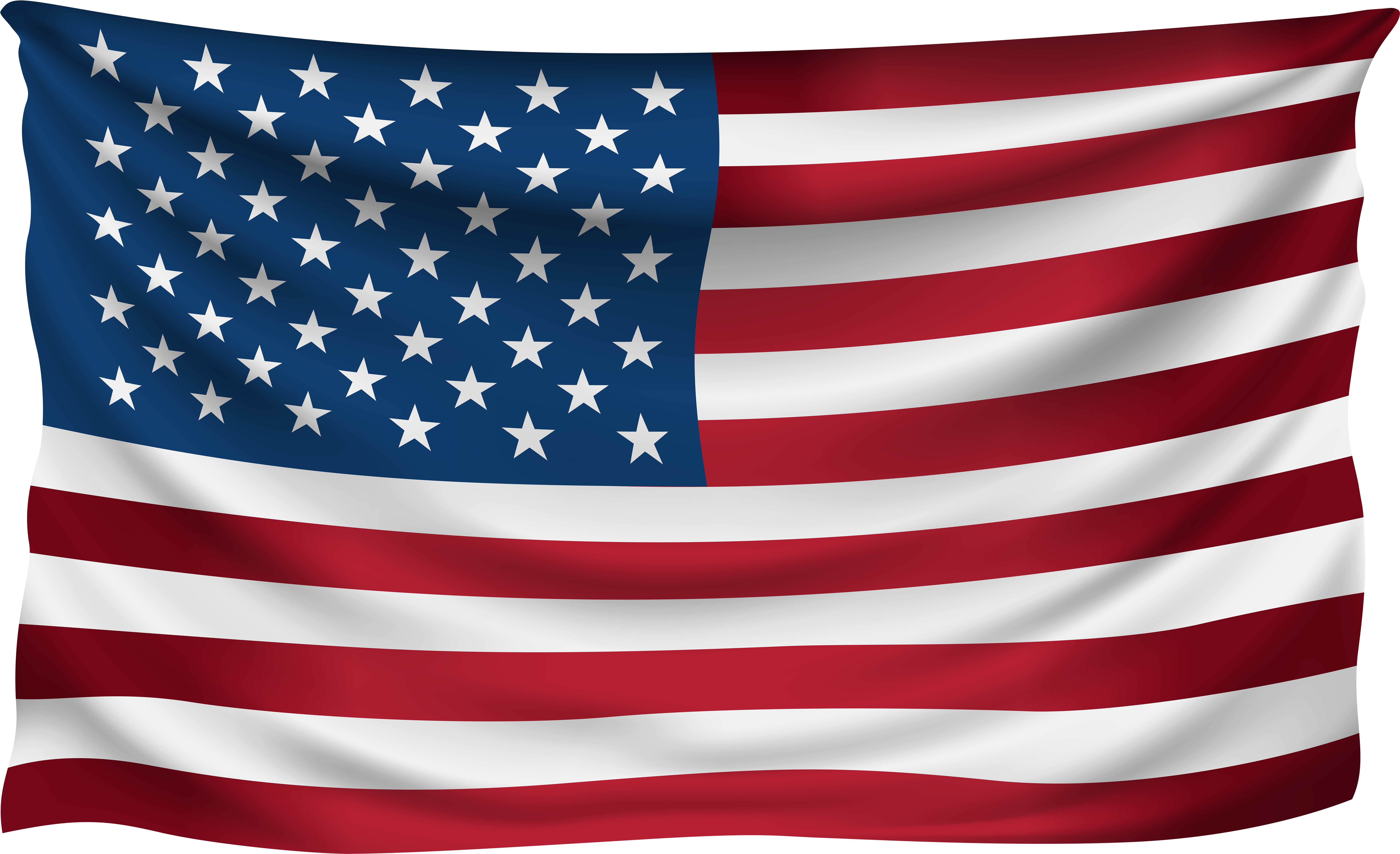 Usa Wrinkled Flag Png Clipart (8000x5011), Png Download