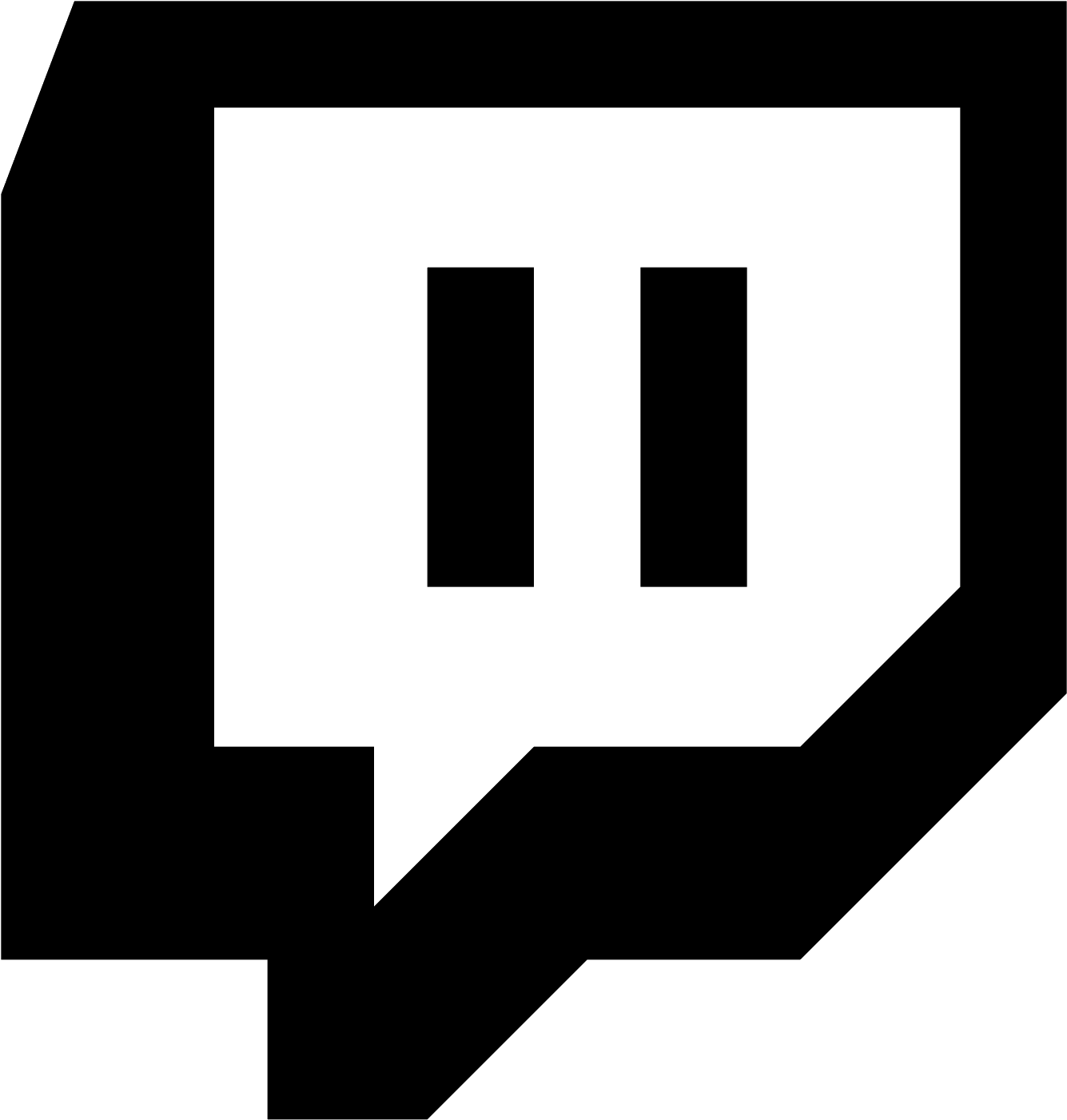 Black Twitch Logo Png Clipart (1600x1600), Png Download