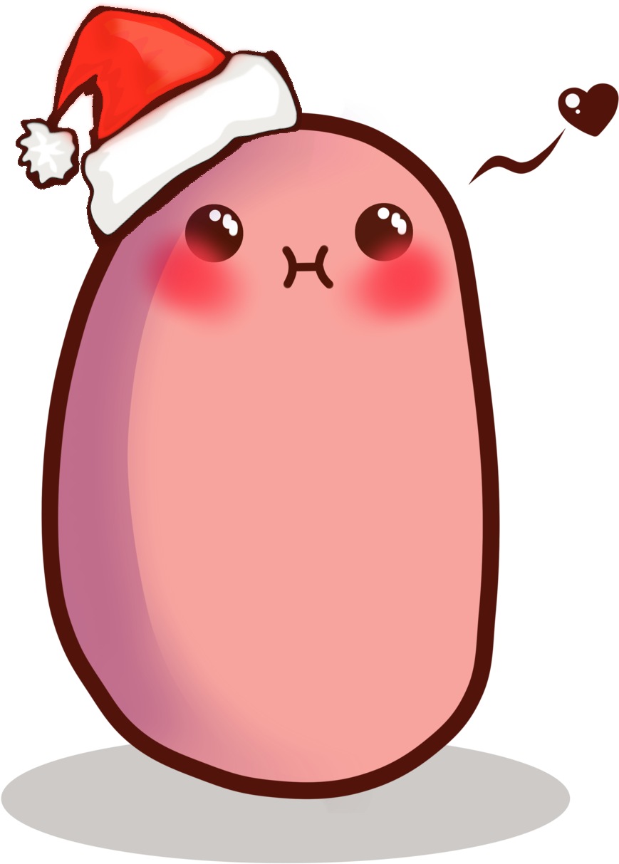 Potato With Christmas Hat Clipart (869x1213), Png Download