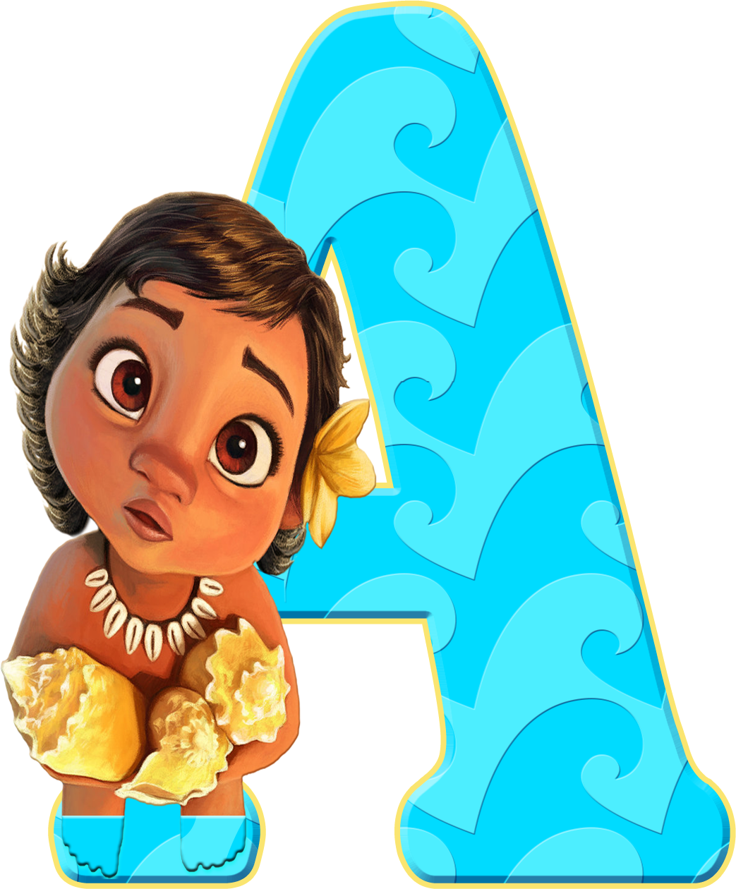Vector Royalty Free Download Baby Moana Clipart - Moana Baby - Png Download (1043x1260), Png Download