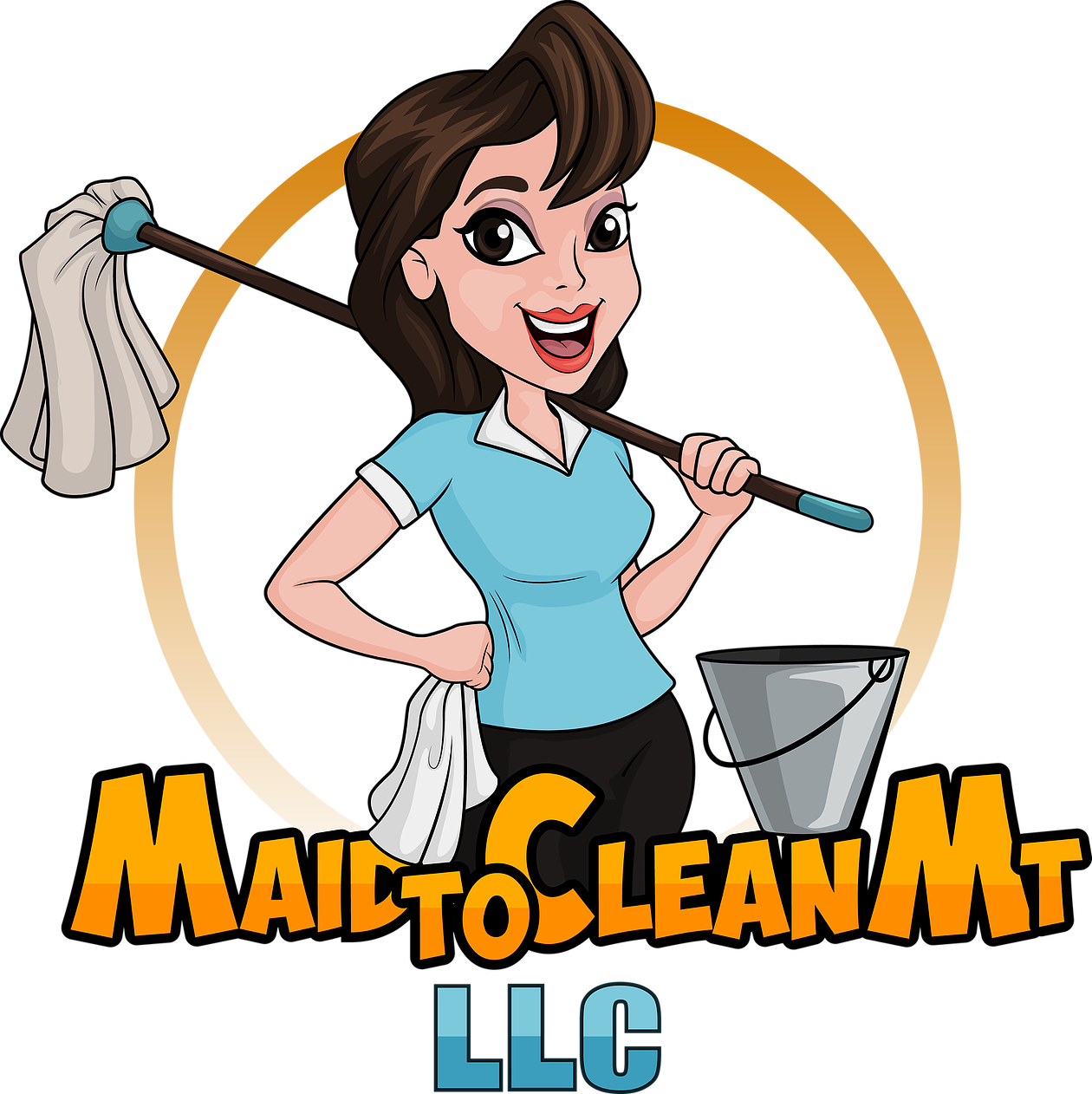 House Cleaning Faqs - Cartoon Cleaning Services Logo Clipart (1260x1262), Png Download