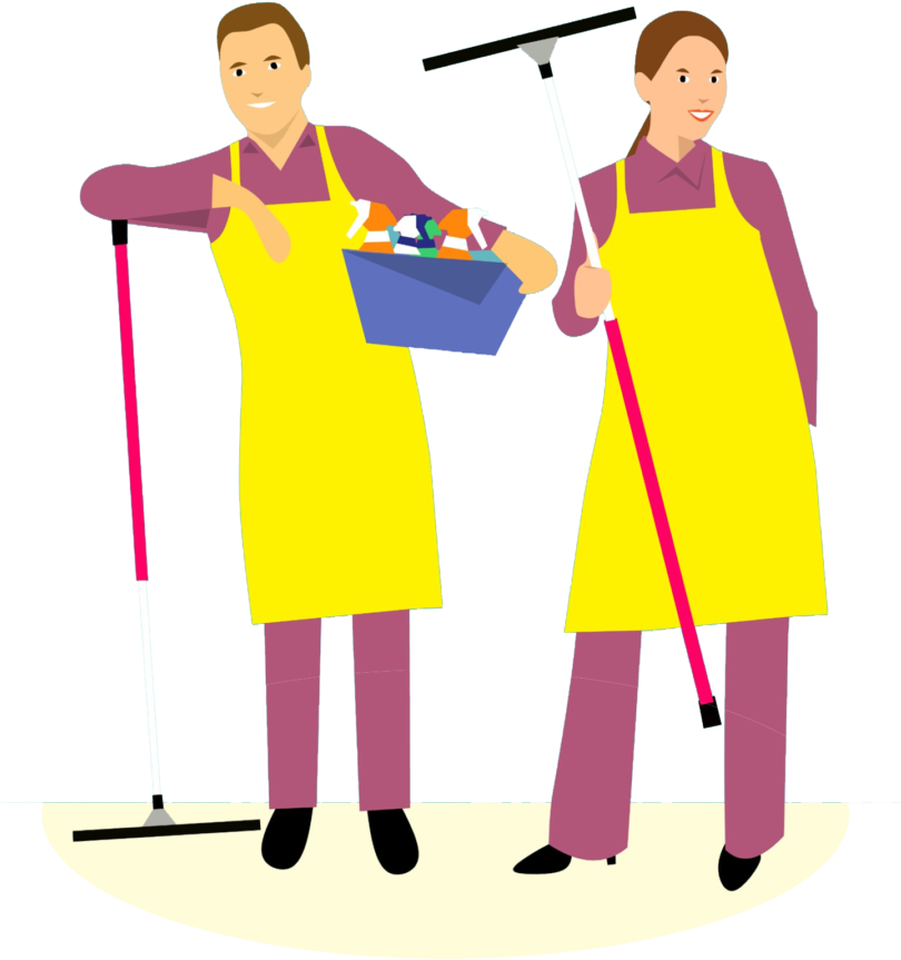 House Cleaning Service - Husband And Wife Cleaning Team Clipart (809x1080), Png Download