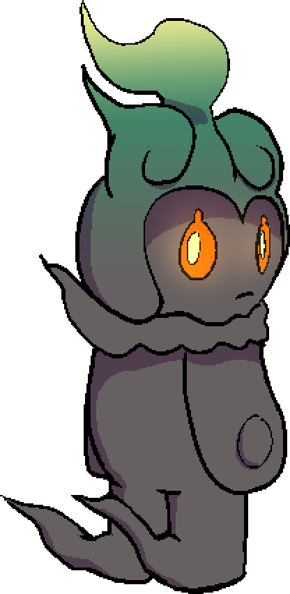 Marshadow - Cartoon Clipart (416x852), Png Download