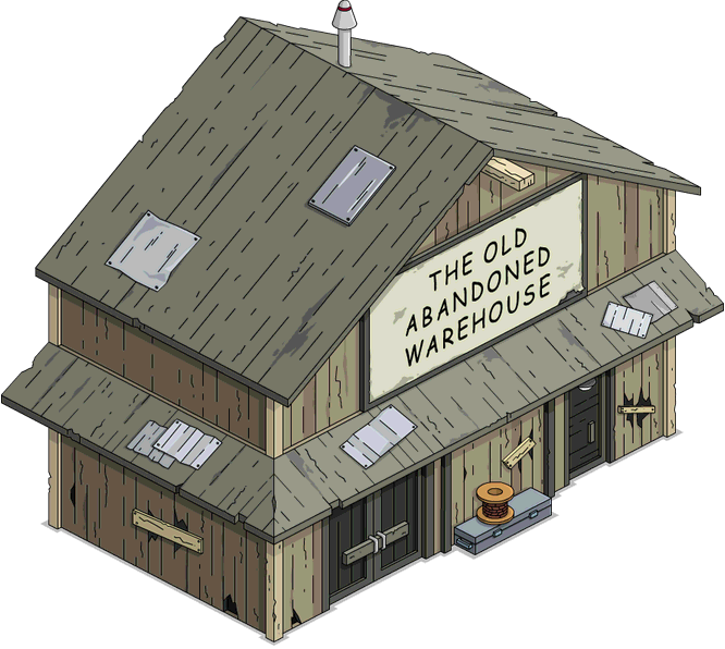 Tapped Out Old Abandoned Warehouse - Abandoned Warehouse Cartoon Clipart (666x596), Png Download