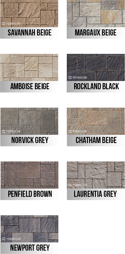 Trafalgar Pavers - Permacon Trafalgar Paver Colours Clipart (408x831), Png Download