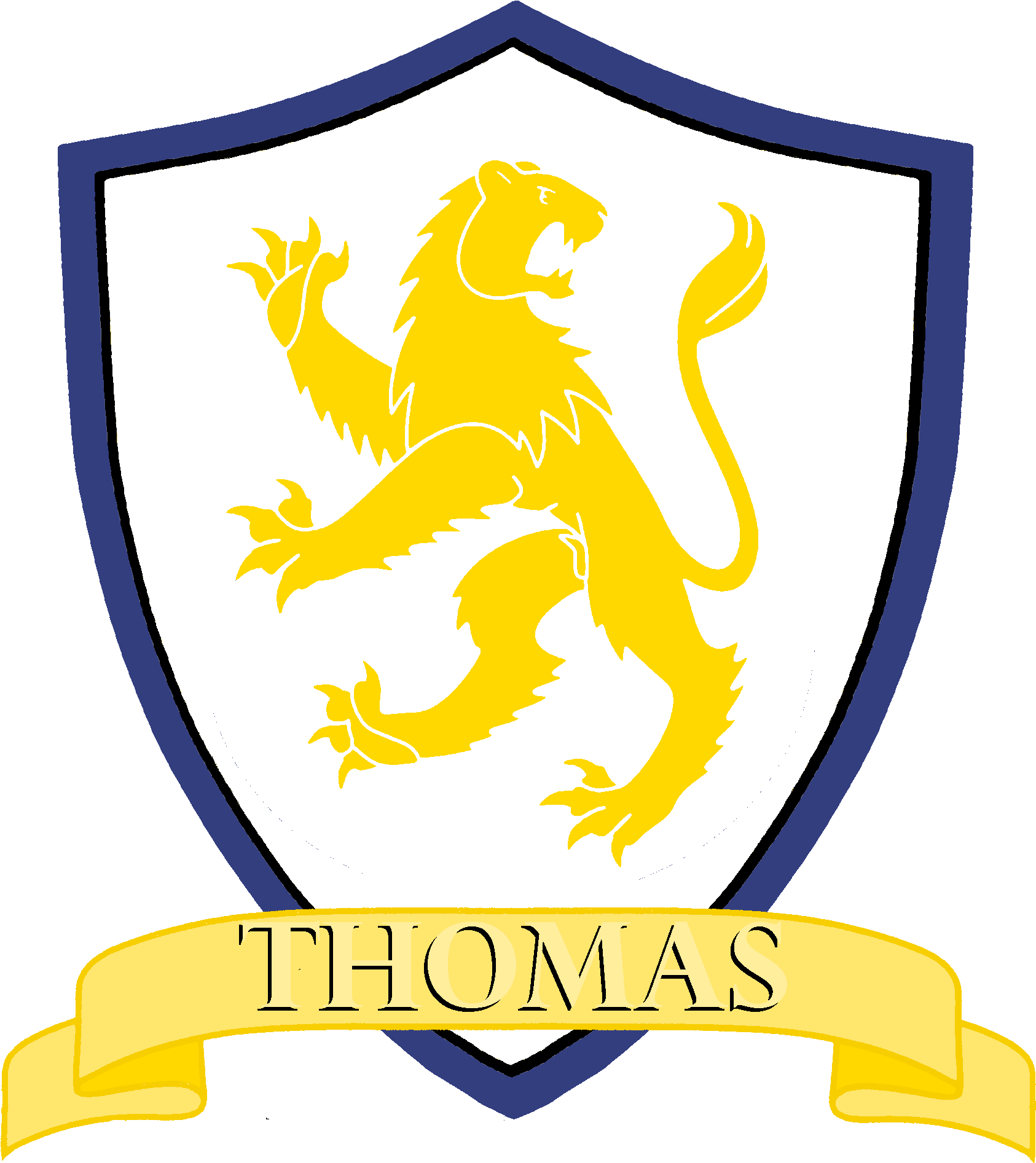 79kib, 2000x2448, Thomas Family Sigil - Panther Coat Of Arms Clipart (2000x2448), Png Download