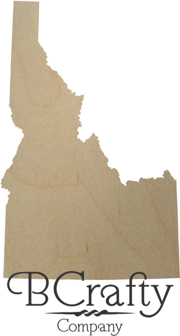 Wooden Idaho State Shape Cutout - Idaho Clipart (684x912), Png Download