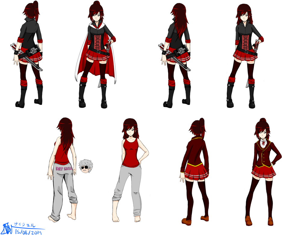 Summer Rose Rwby Summer Rose Rwby, Ruby Anime, Rose - Ruby Rose Rwby Reference Clipart (1024x819), Png Download