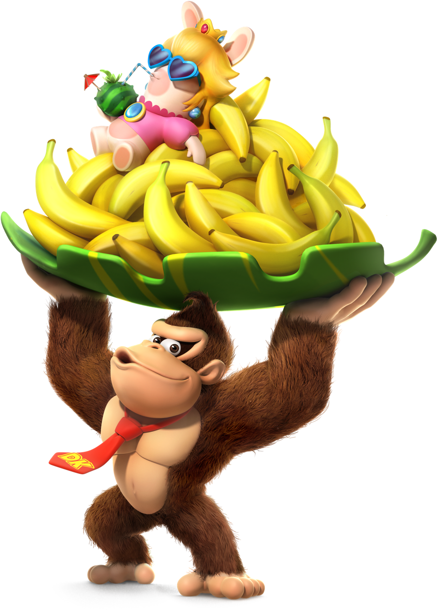 Donkey Kong Se Une A Mario Rabbids - Mario Tennis Aces Donkey Kong Clipart (1108x1329), Png Download
