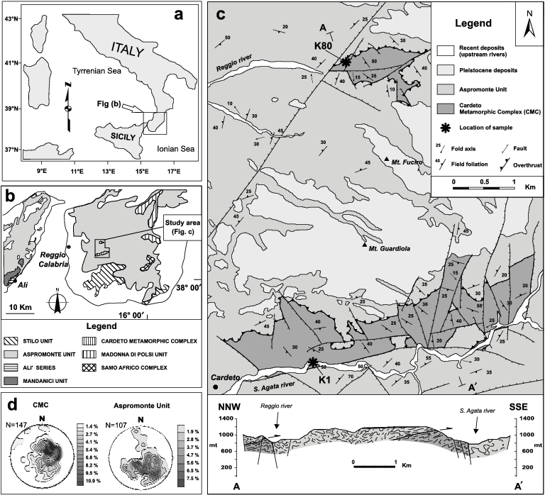 A) Sketch-map Of Aspromonte Massif In Southern Italy - Map Clipart (768x698), Png Download