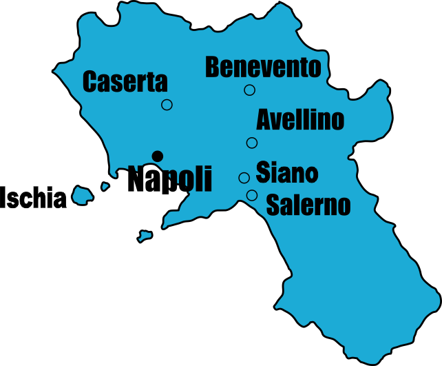 Campania Italy Campania Map - Napoli Campania Clipart (642x531), Png Download