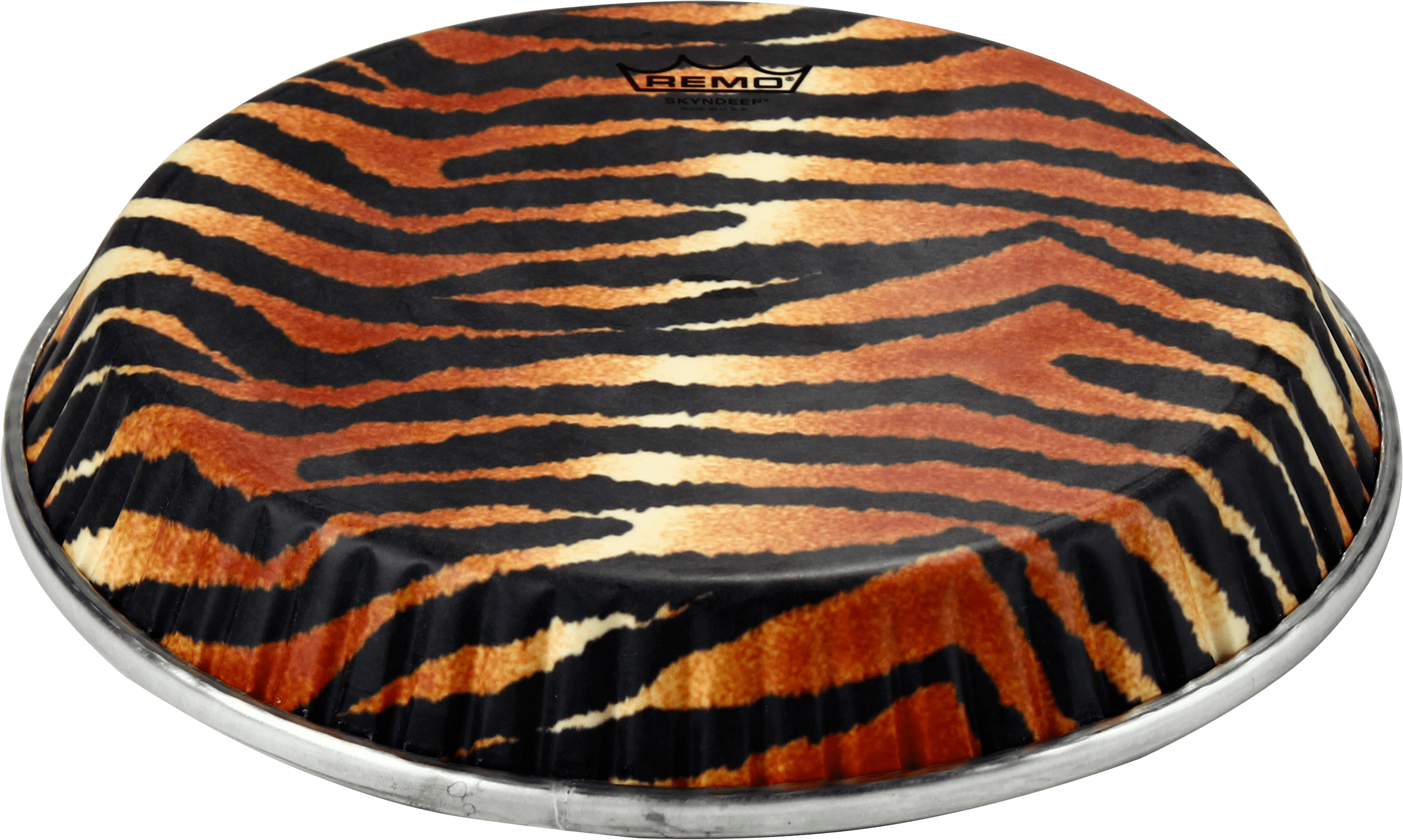 Remo Symmetry Skyndeep Conga Drumhead-tiger Stripe - Circle Clipart (3300x3300), Png Download