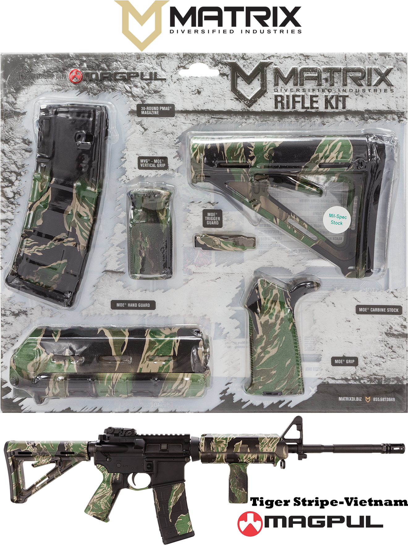 Magpul Ar 15 Furniture Kit Clipart (1368x1800), Png Download