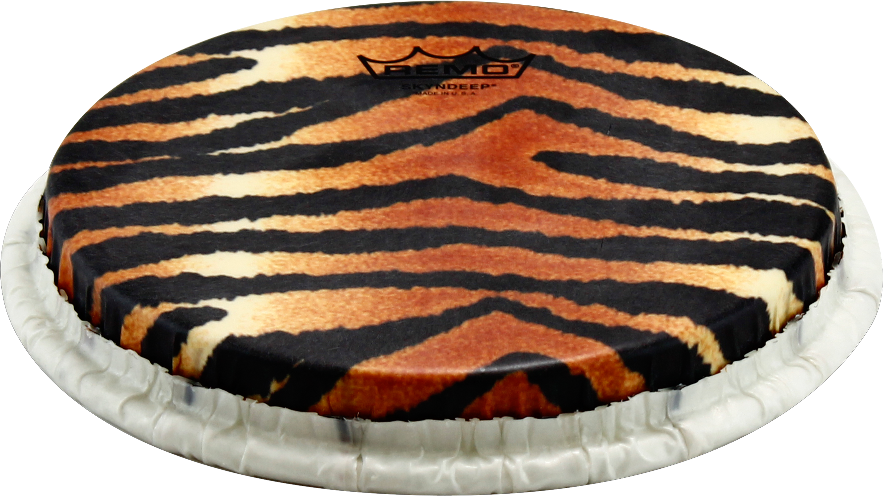 Remo Tucked Skyndeep Bongo Drumhead-tiger Stripe Graphic, - M9 0850 S5 Sd007 Clipart (3300x3300), Png Download