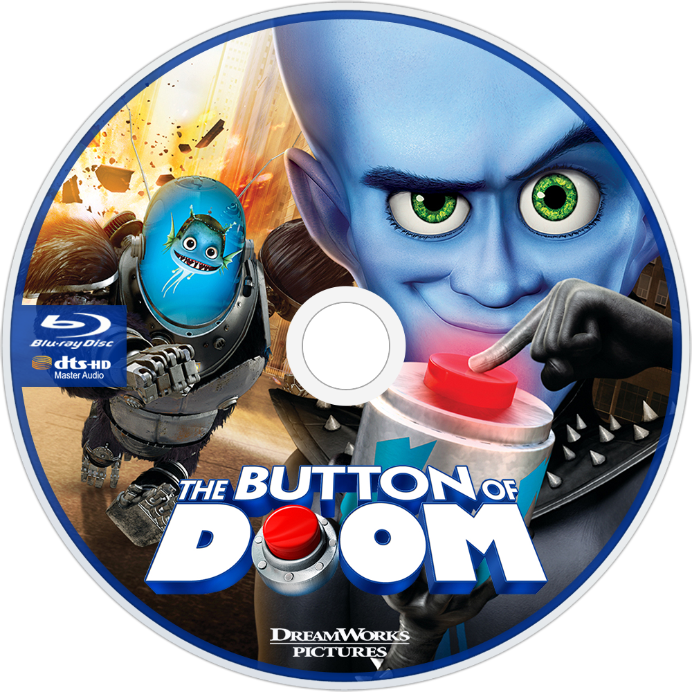 The Button Of Doom Bluray Disc Image - Megamind 2 Button Of Doom Clipart (1000x1000), Png Download