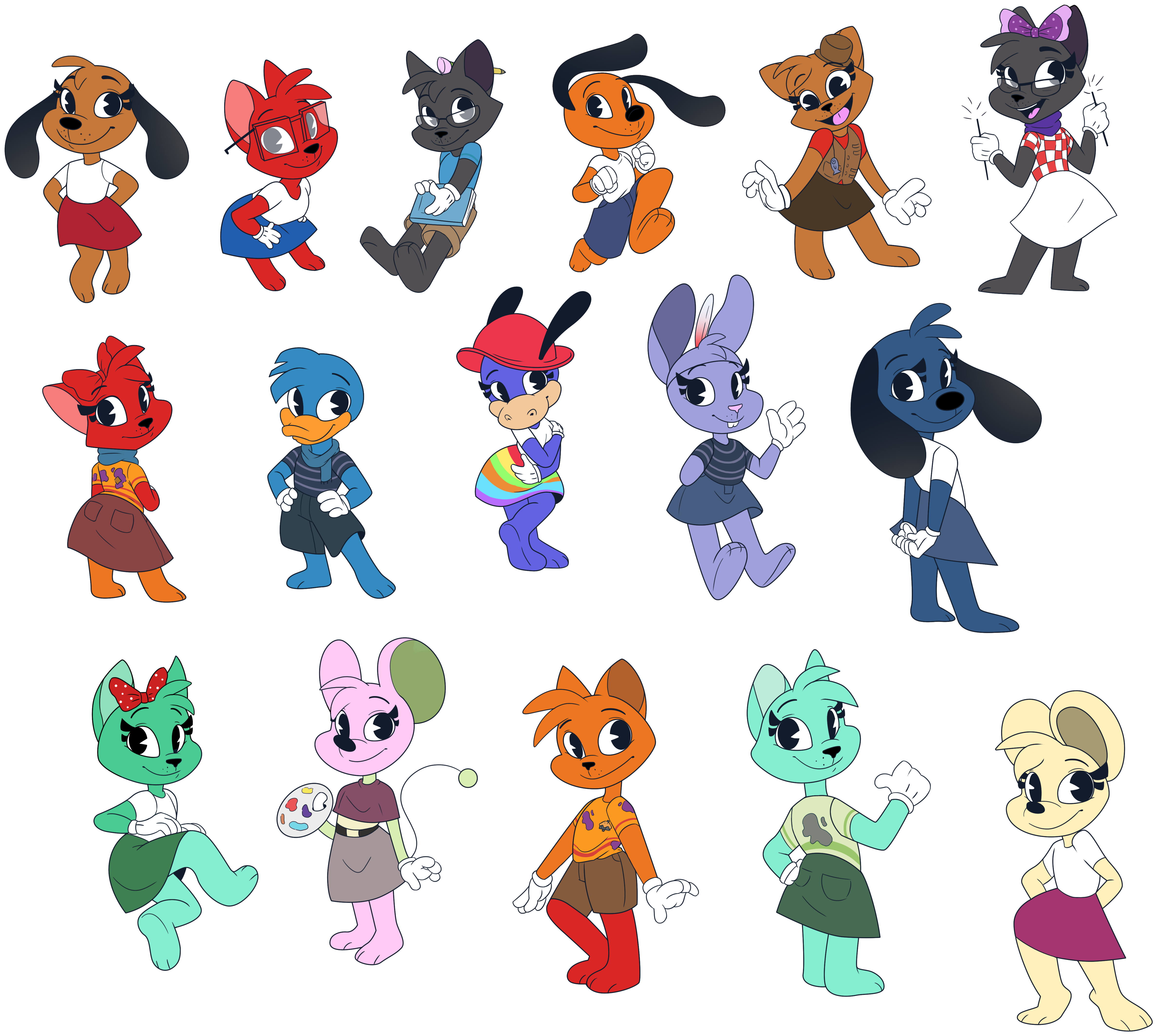 Artchibi Toons - Cartoon Clipart (5114x4547), Png Download